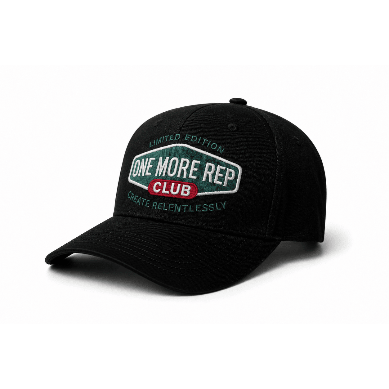 One More Rep Club Dad cap limited edition curved brim